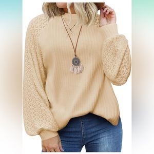 Plus size long sleeve sweater